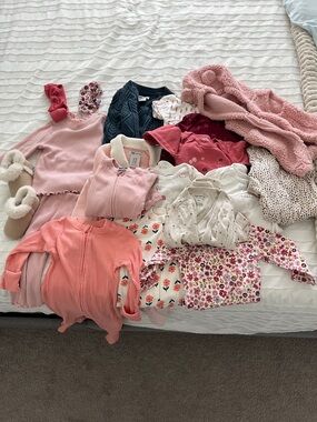 6-9 Month Bundle Outfits, Bows, Hat and Ralph Lauren Socks